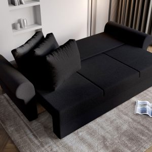 Canapea Extensibila Maroc Neagra - imagine 3