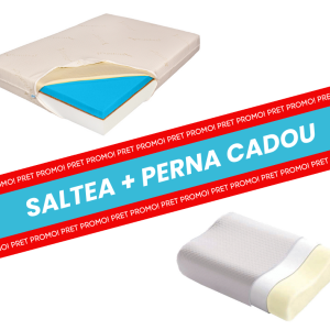 Saltea de Pat Ortopedica, Bio Cocos, Bio Bambus, 15+2+6 cm, 160x200+ Perna CADOU - imagine 1