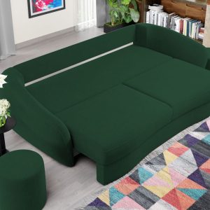 Canapea Velur Verde - imagine 3