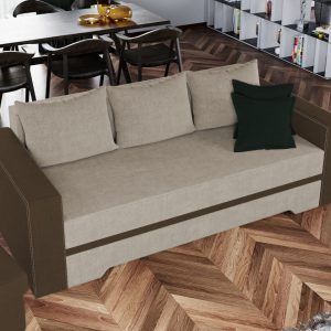 Canapea Bella Crem / Maro - imagine 2
