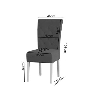 Set Masa Smart Wenghe + 4 Scaune Oslo Castel 91 - imagine 6